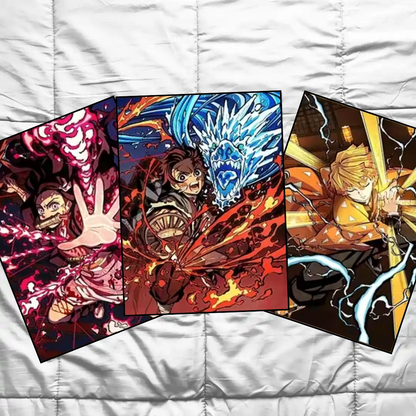 Póster Lenticular 3D Demon Slayer: Tanjiro, Nezuko y Zenits